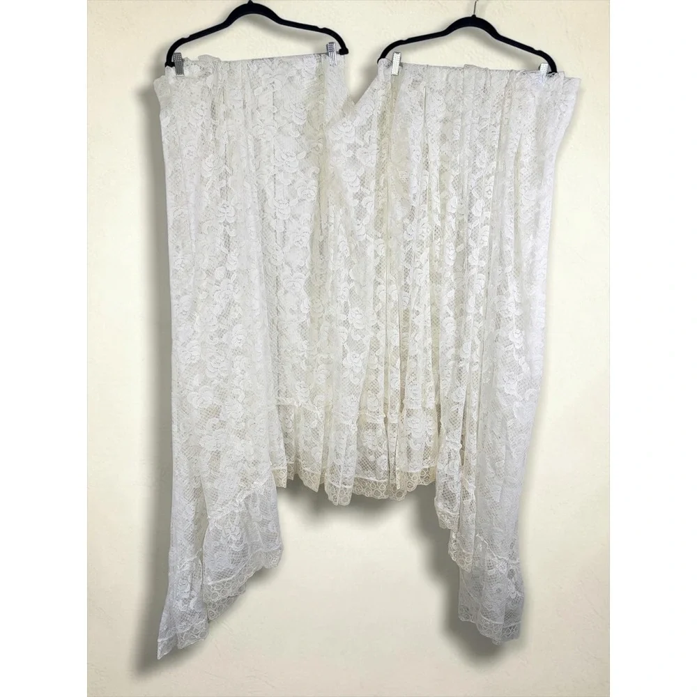 Vintage Floral Lace Swag Valance Extra Wide 188